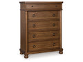 Rowlenstown Brown Five Drawer Chest