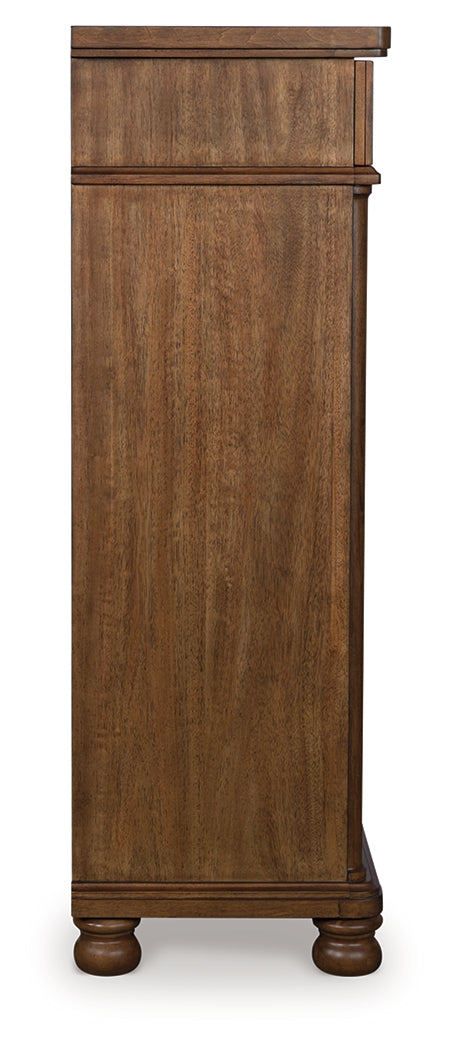 Rowlenstown Brown Five Drawer Chest