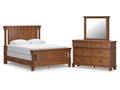 Rowlenstown Brown Queen Poster Bed, Dresser and Mirror