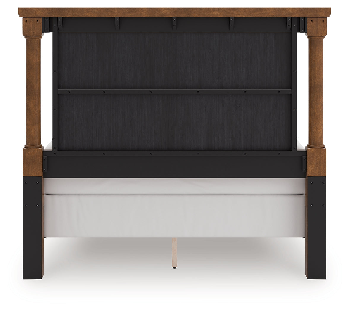 Rowlenstown Brown Queen Poster Bed, Dresser and Mirror
