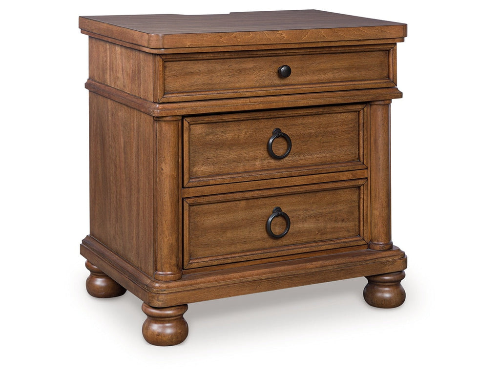Rowlenstown Brown Three Drawer Night Stand