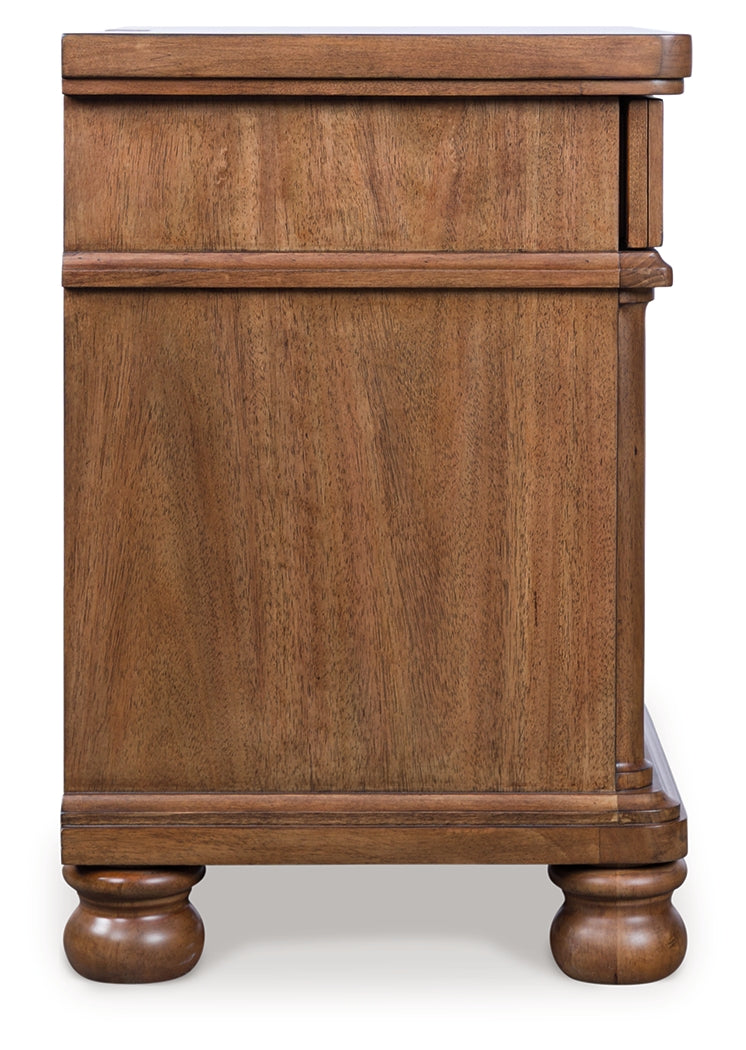 Rowlenstown Brown Three Drawer Night Stand