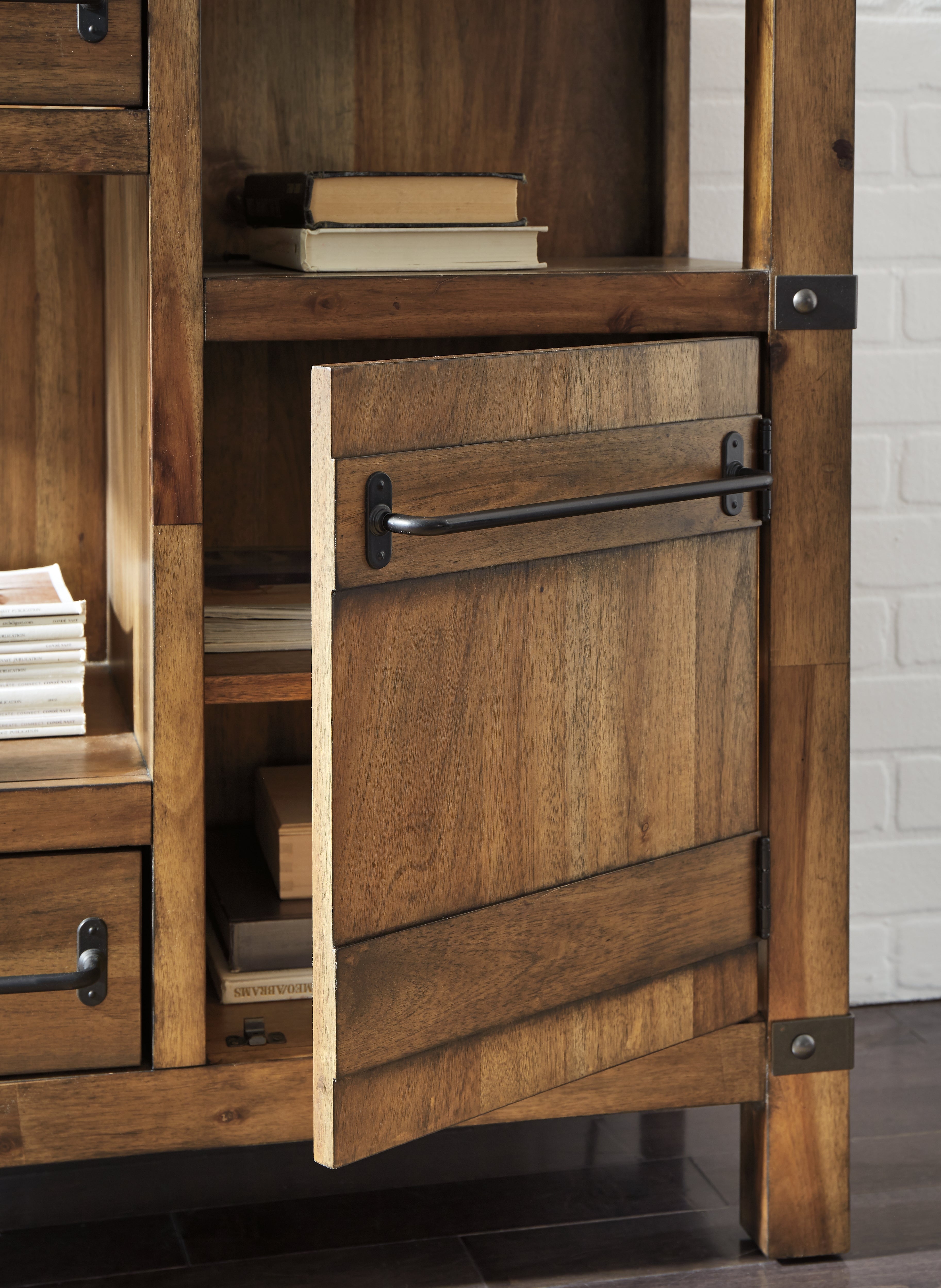 Roybeck Light Brown/Bronze Accent Cabinet