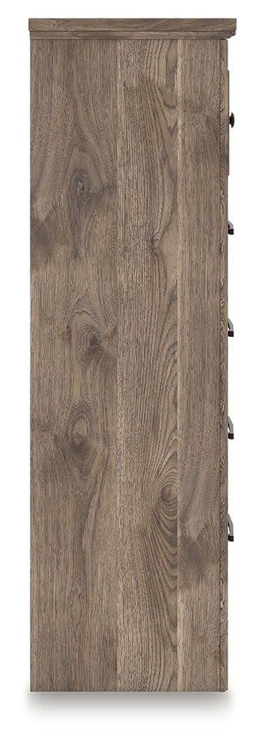 Rusticott Brown Five Drawer Chest