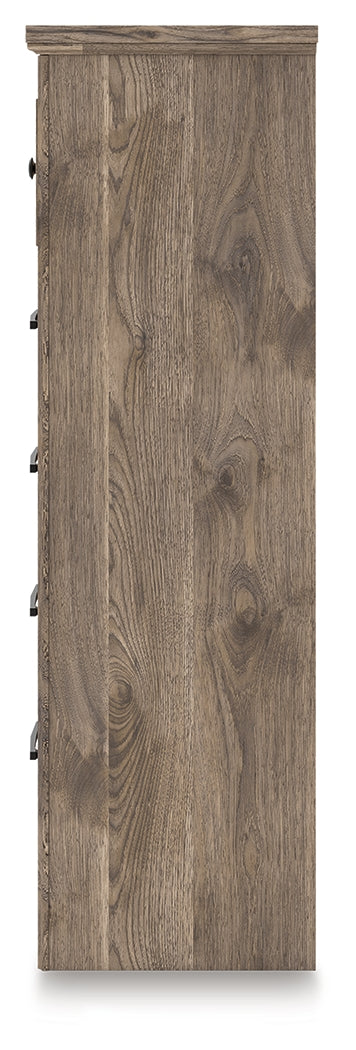Rusticott Brown Five Drawer Chest