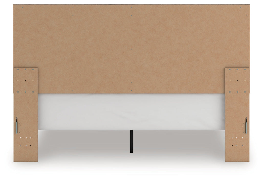 Rusticott King Panel Bed, Dresser, Mirror and Nightstand, Brown
