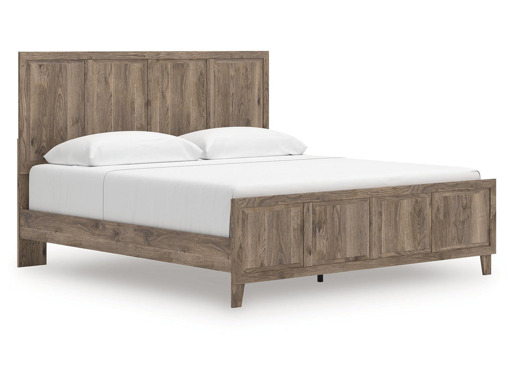 Rusticott Brown King Panel Bed