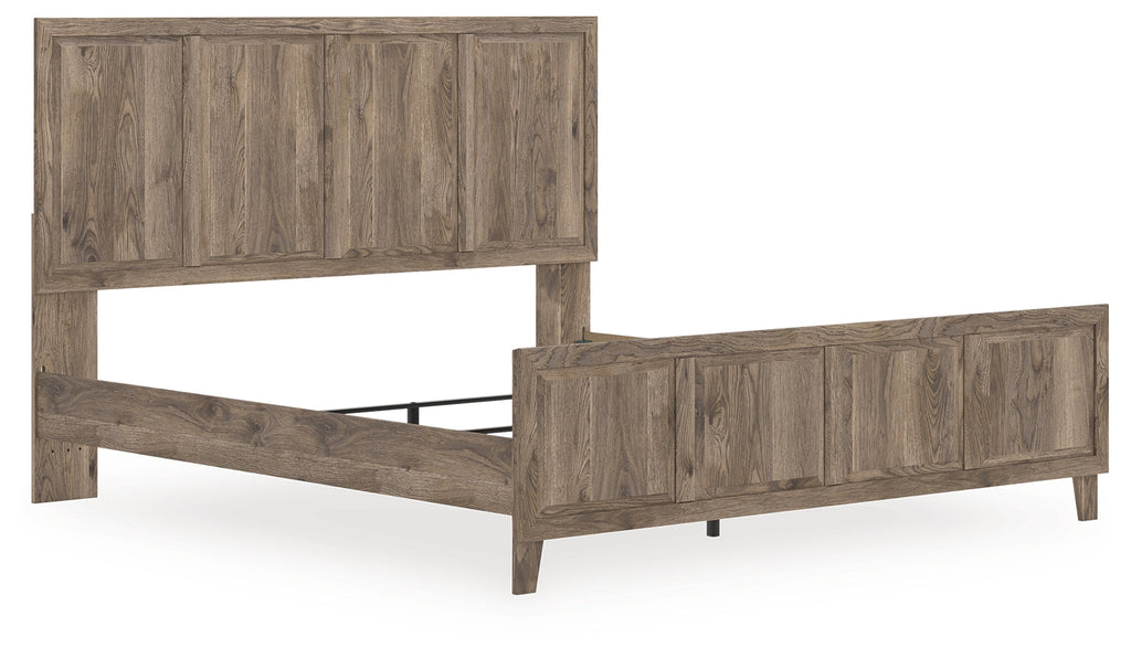 Rusticott Brown King Panel Bed