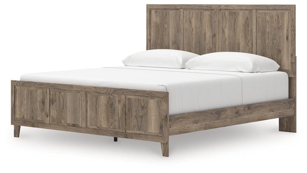 Rusticott Brown King Panel Bed