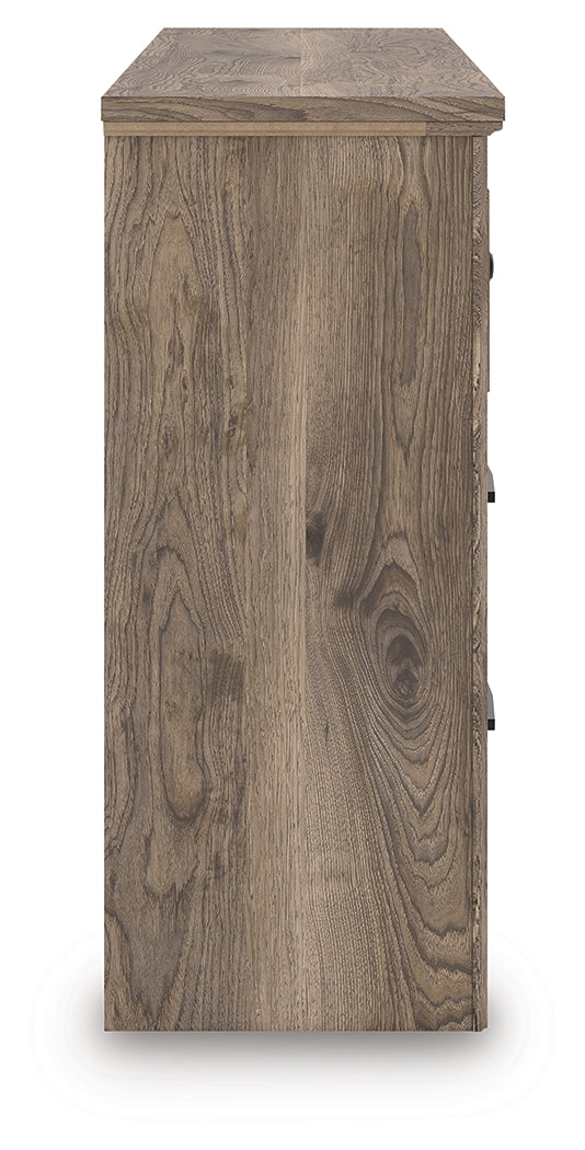 Rusticott Brown King Poster Bed, Dresser and Nightstand