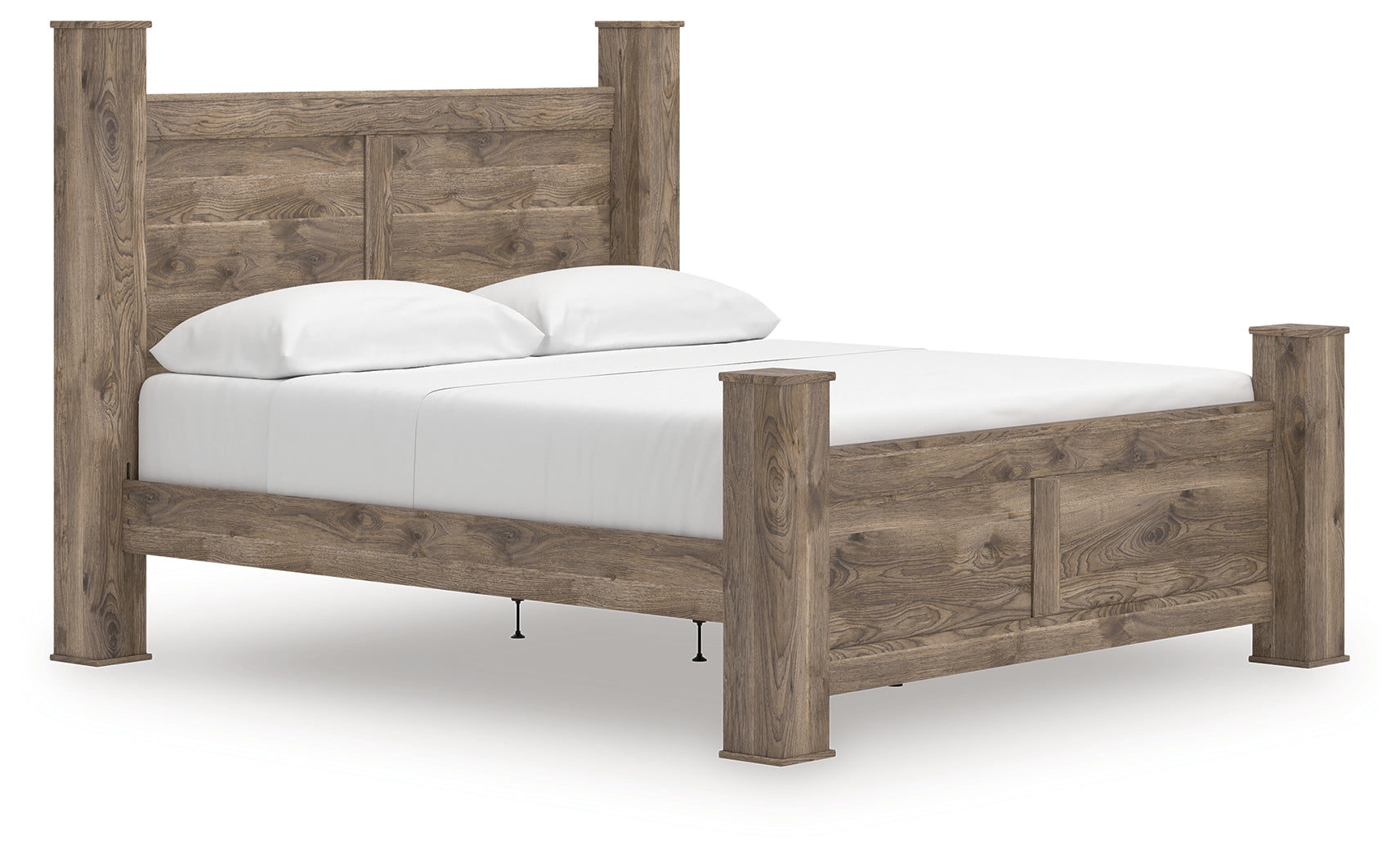 Rusticott Brown King Poster Bed, Dresser and Nightstand