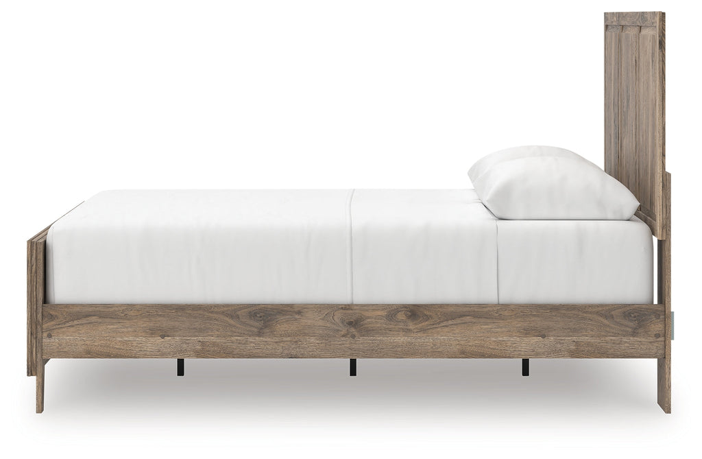 Rusticott Brown Queen Panel Bed, Dresser and Mirror