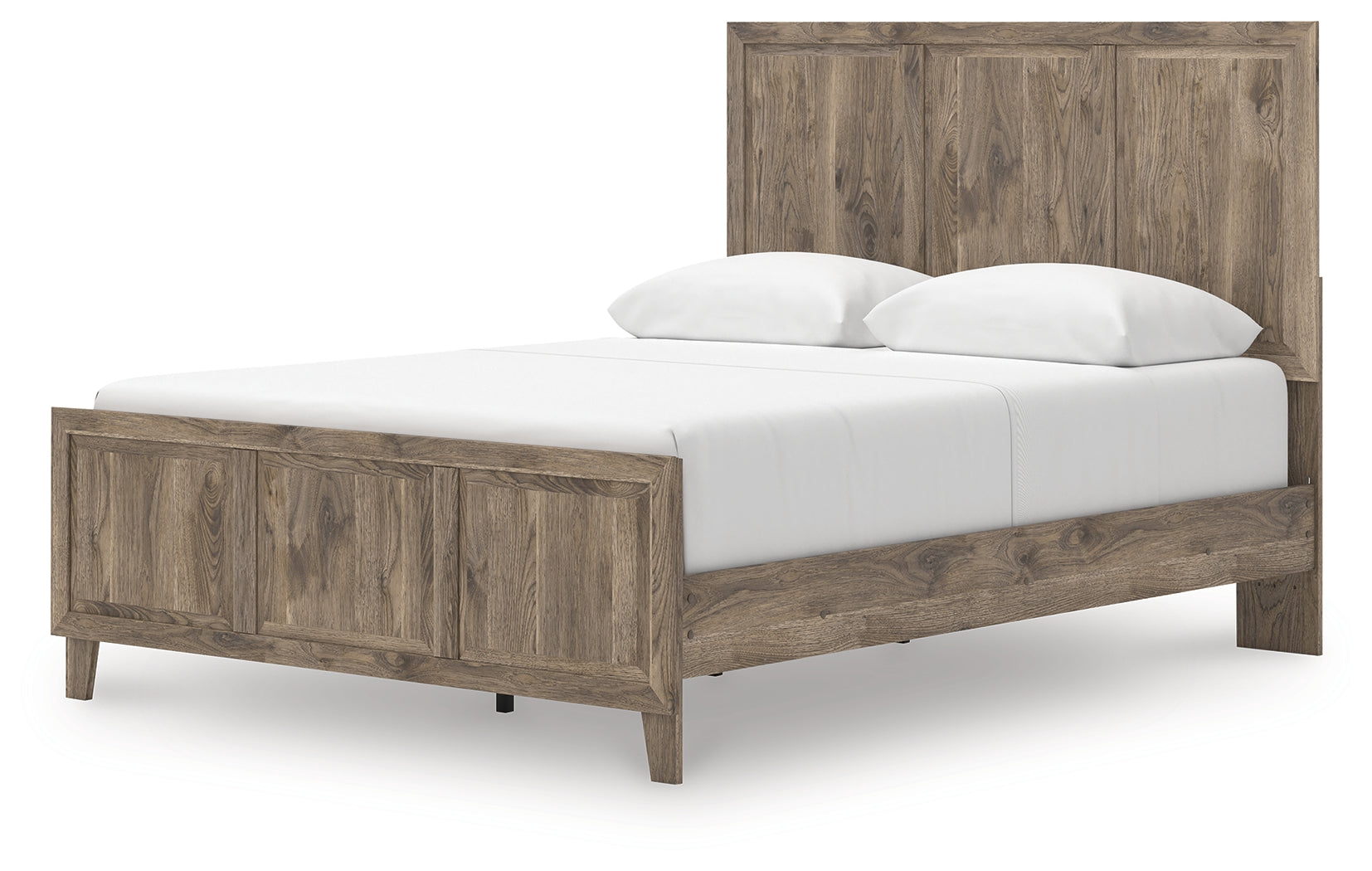Rusticott Brown Queen Panel Bed, Dresser and Mirror