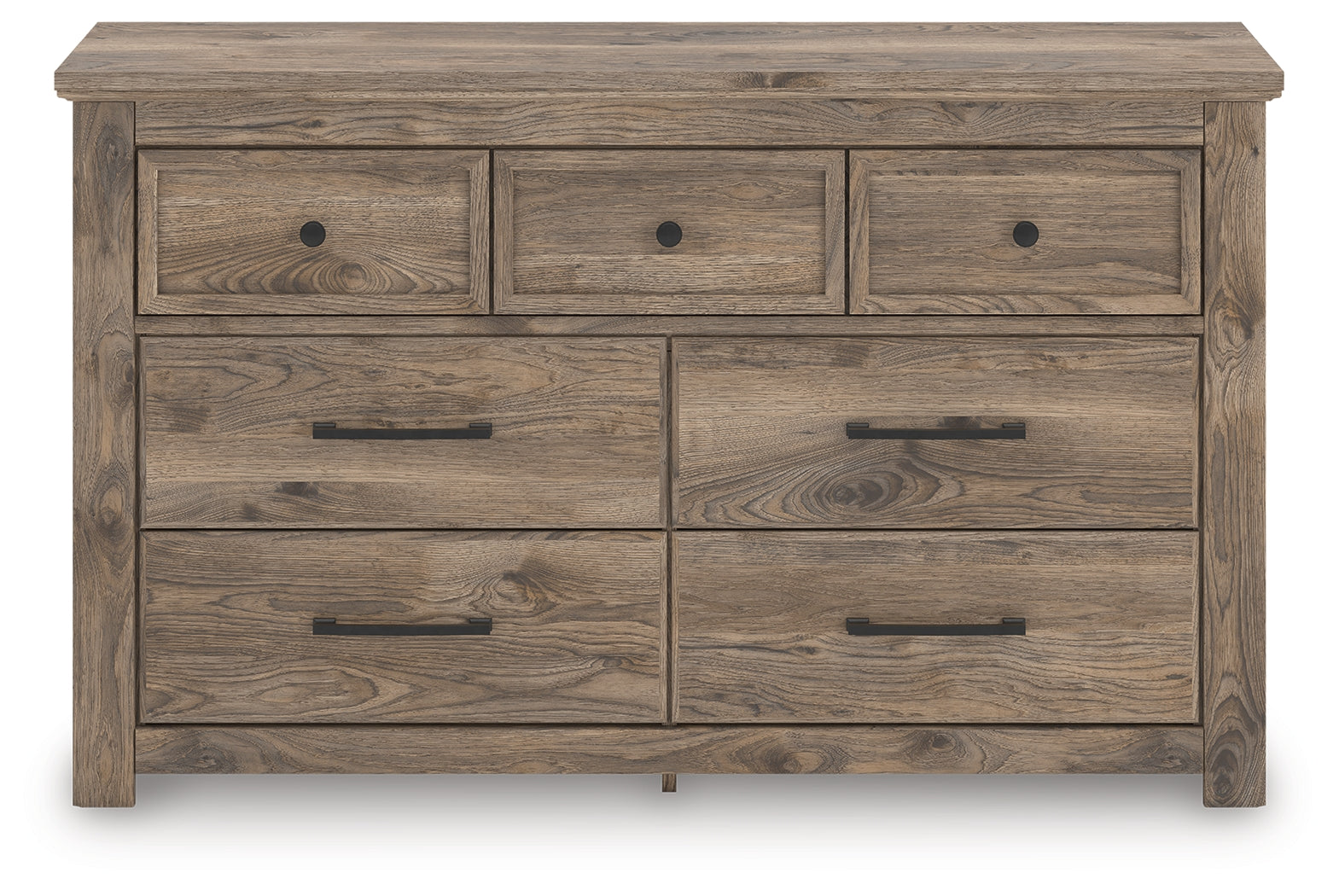 Rusticott Brown Queen Panel Bed, Dresser and Nightstand