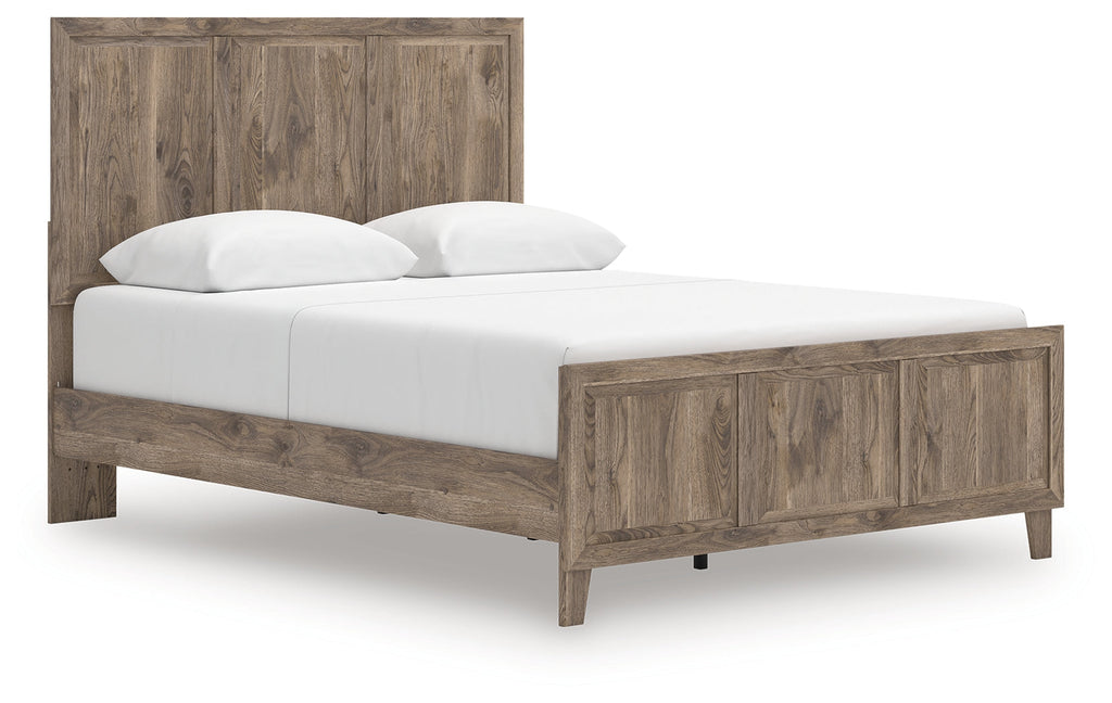 Rusticott Brown Queen Panel Bed, Dresser and Nightstand