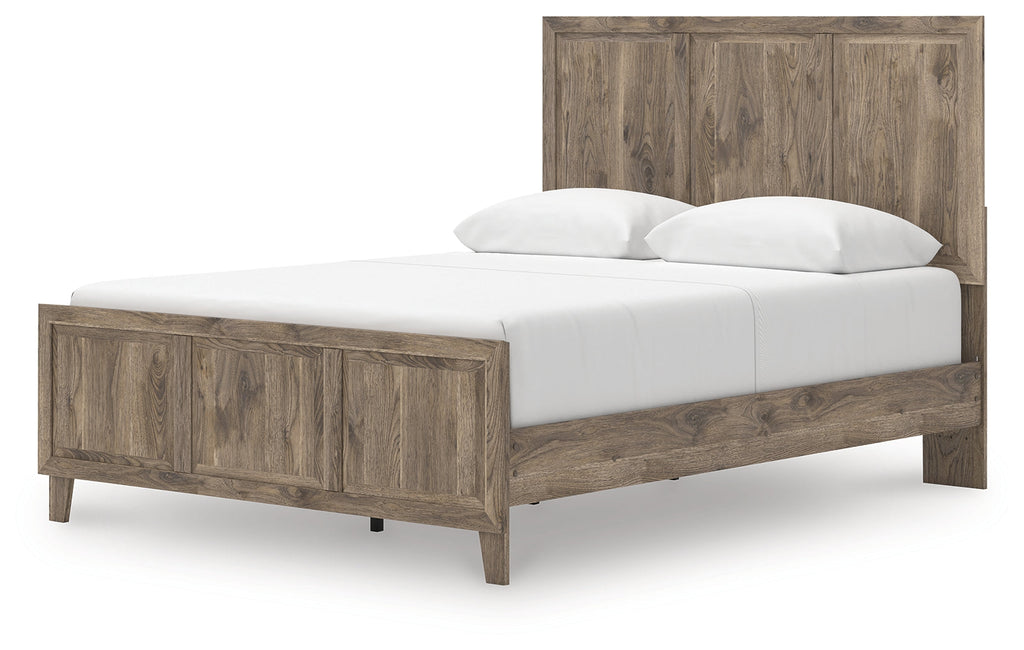 Rusticott Brown Queen Panel Bed, Dresser and Nightstand