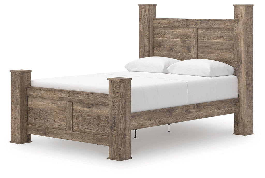 Rusticott Brown Queen Poster Bed