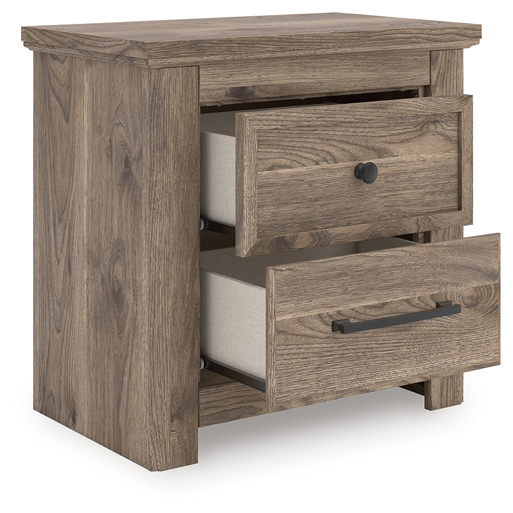 Rusticott Brown Two Drawer Night Stand