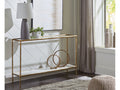 Ryandale Clear Glass & Marble Sofa Table