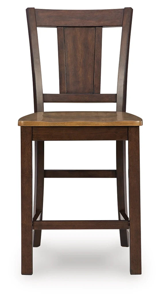 Rylandeen Light Brown/Dark Brown Barstool (Set of 2)
