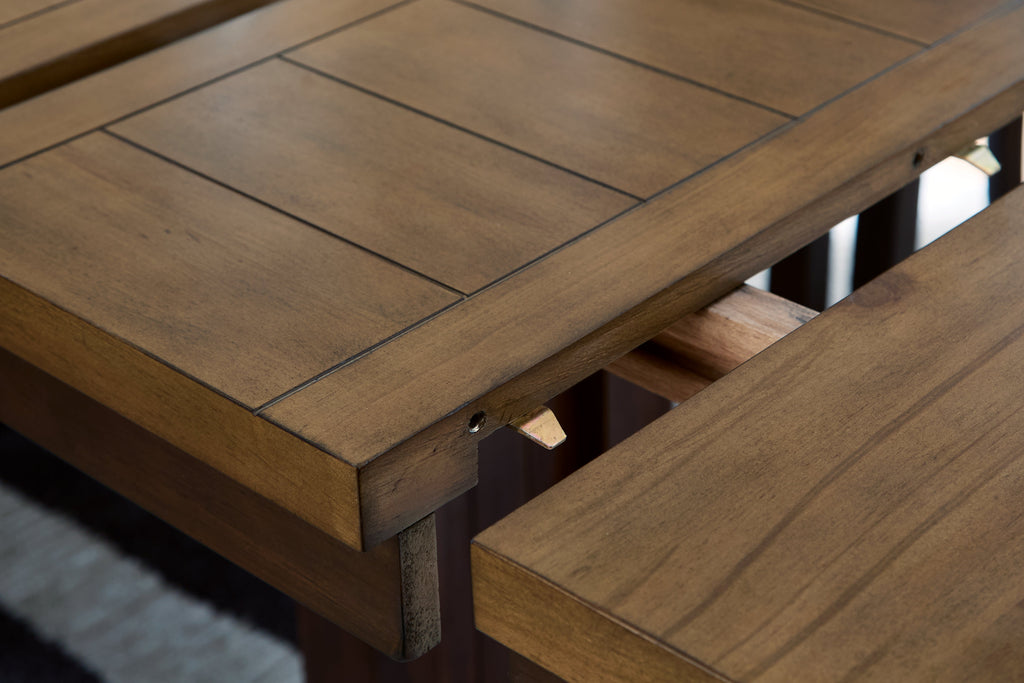 Rylandeen Light Brown/Dark Brown RECT DRM Counter EXT Table