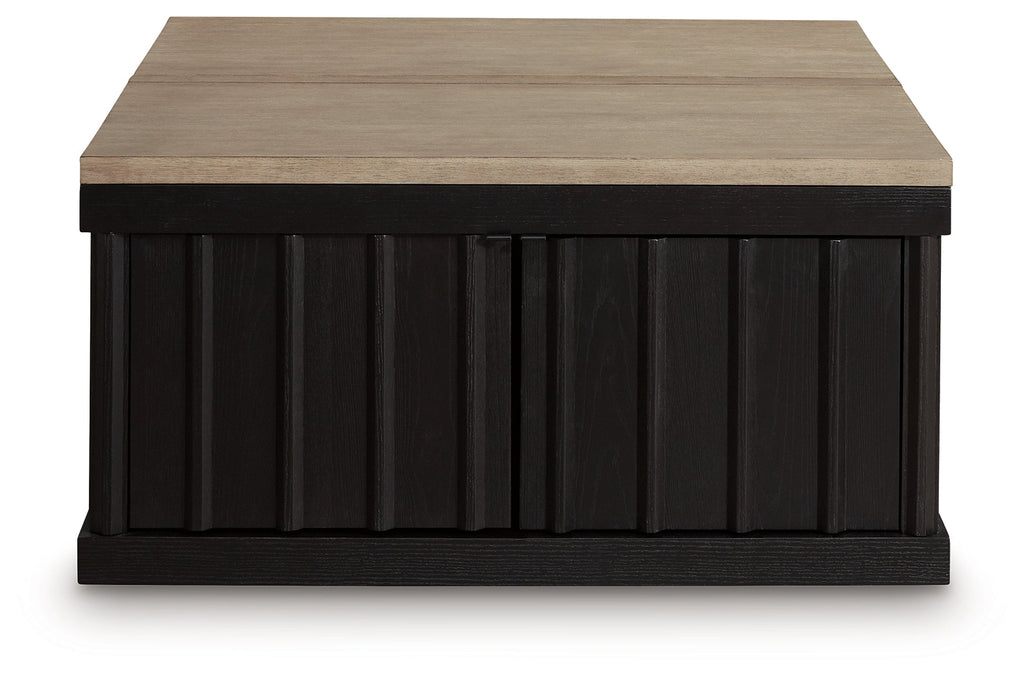 Rylandyn Black/Light Brown Lift-Top Coffee Table