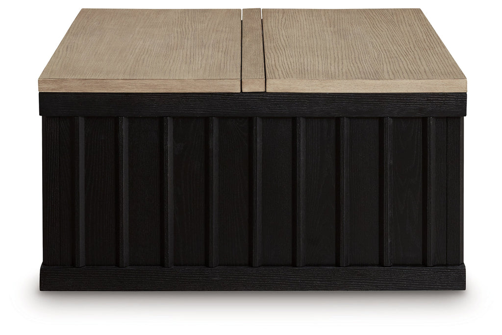 Rylandyn Black/Light Brown Lift-Top Coffee Table