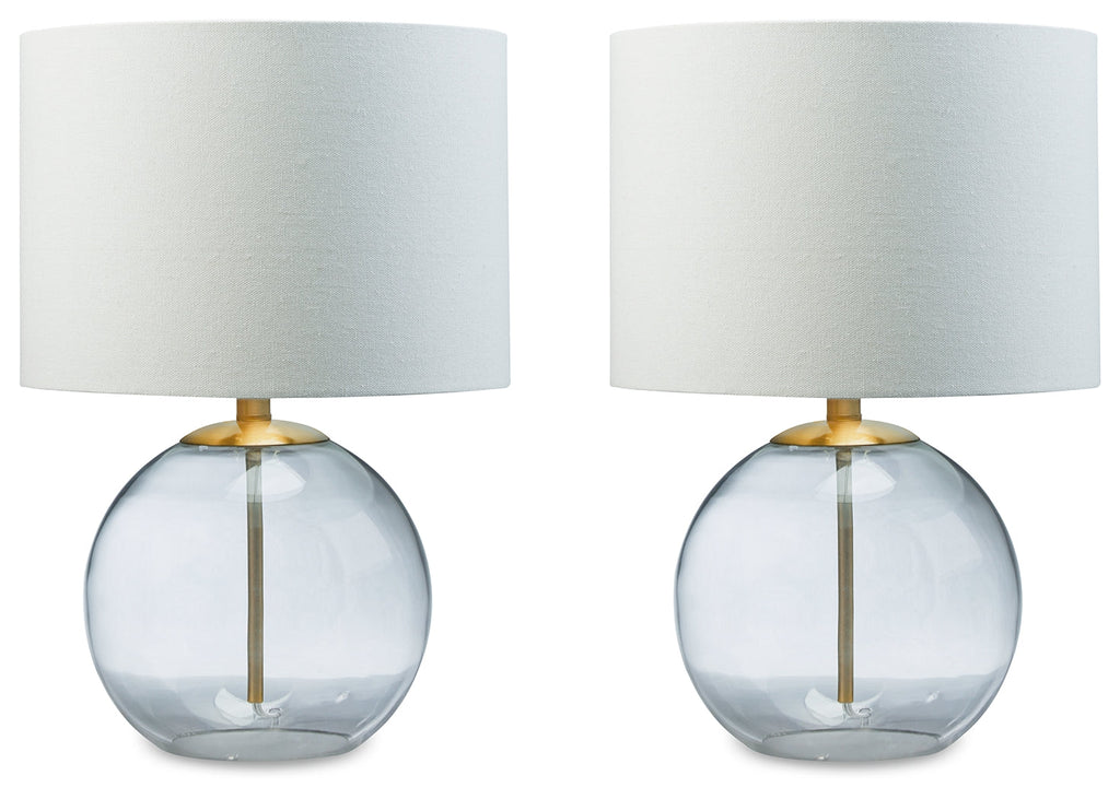 Samder Clear/Brass Table Lamp (Set of 2)