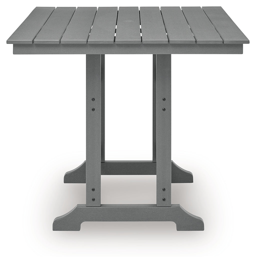 Sanctuary Beach Dark Gray Square Counter TBL w/UMB OPT