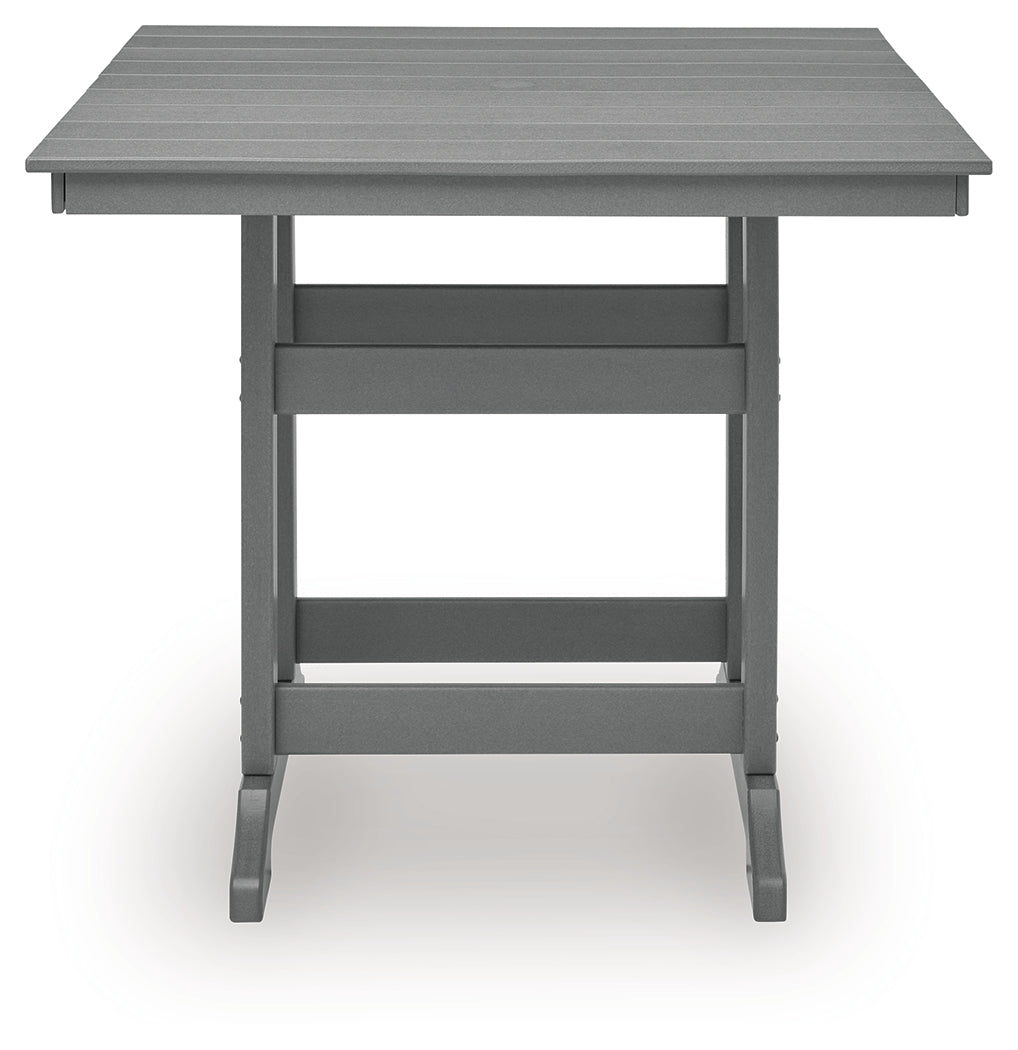 Sanctuary Beach Dark Gray Square Counter TBL w/UMB OPT