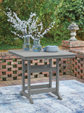 Sanctuary Beach Dark Gray Square Counter TBL w/UMB OPT