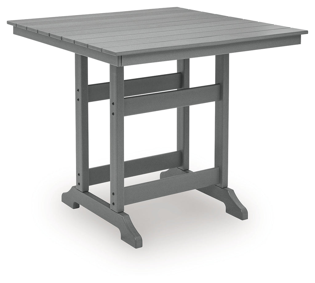 Sanctuary Beach Dark Gray Square Counter TBL w/UMB OPT