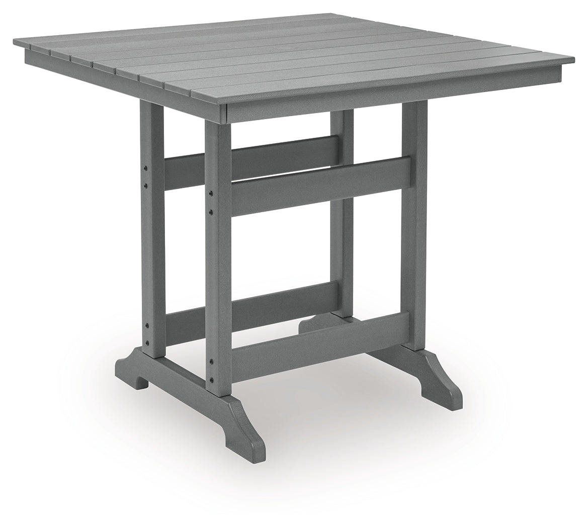 Sanctuary Beach Dark Gray Square Counter TBL w/UMB OPT