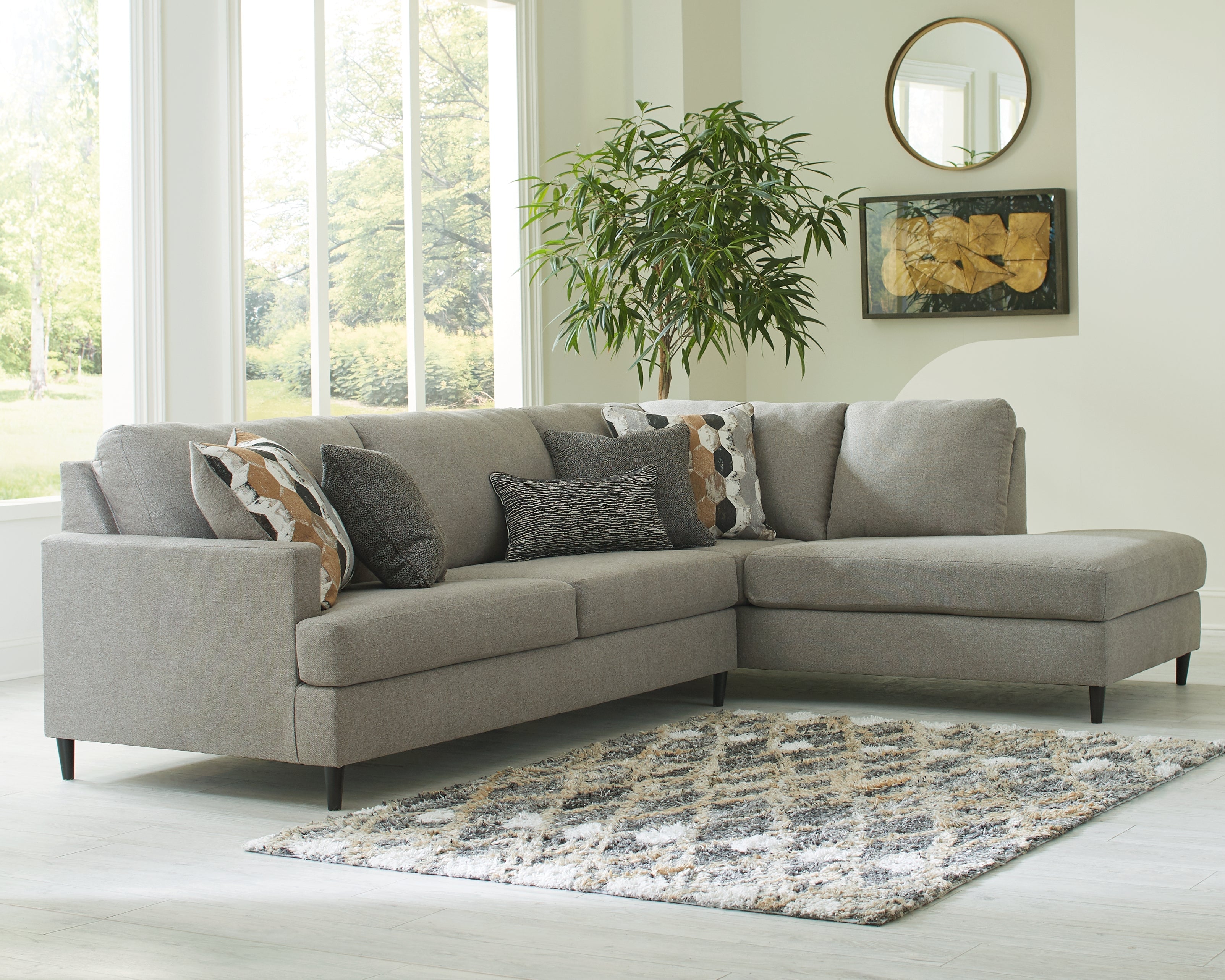 Santasia Granite 2-Piece Sectional with Chaise