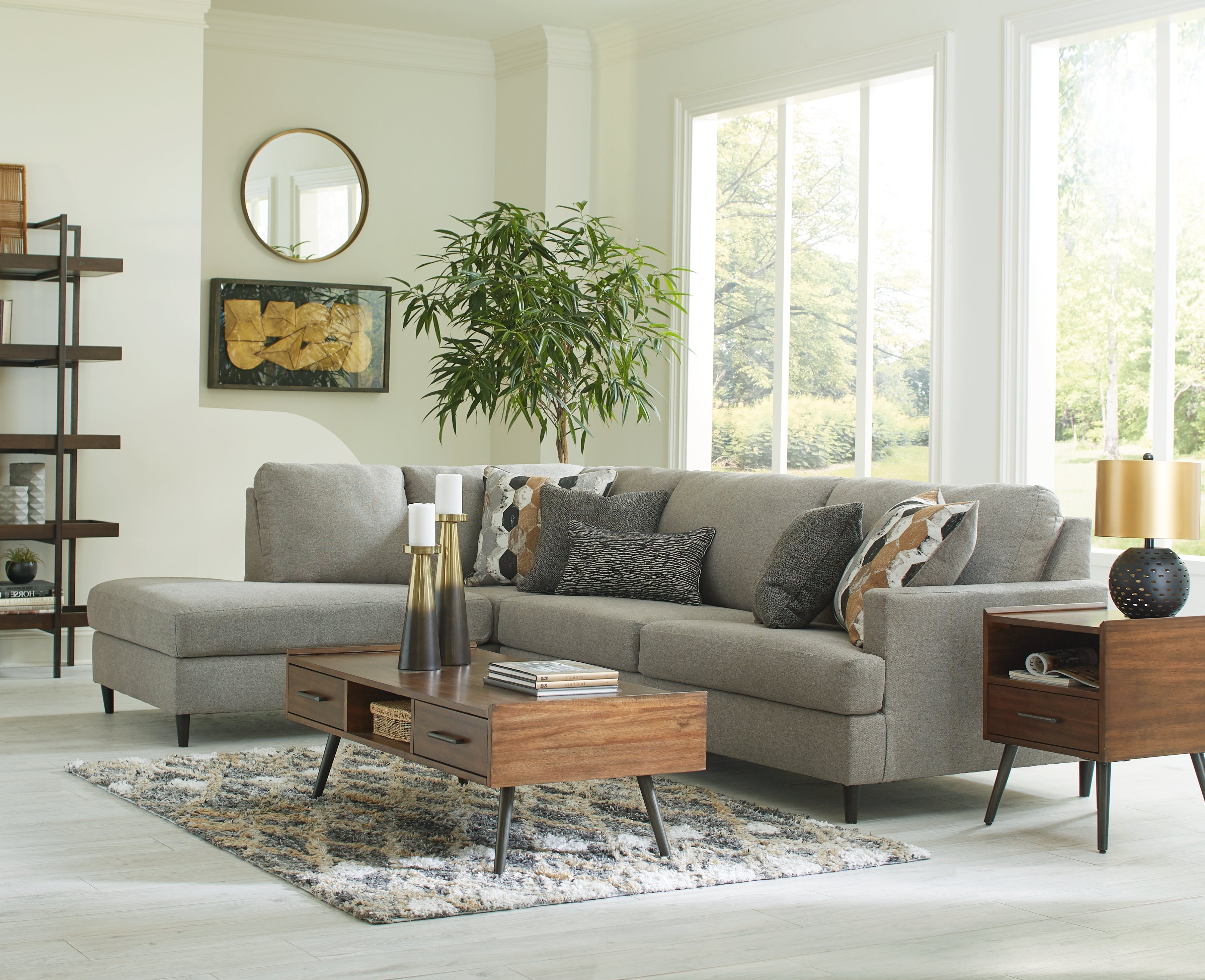 Santasia Granite 2-Piece Sectional with Chaise