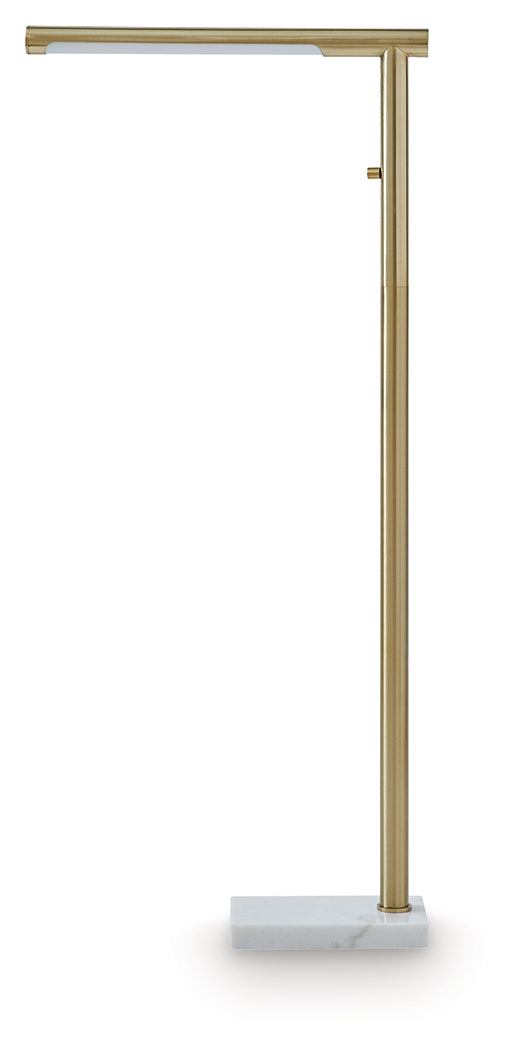 Santiford Gold/White Floor Lamp