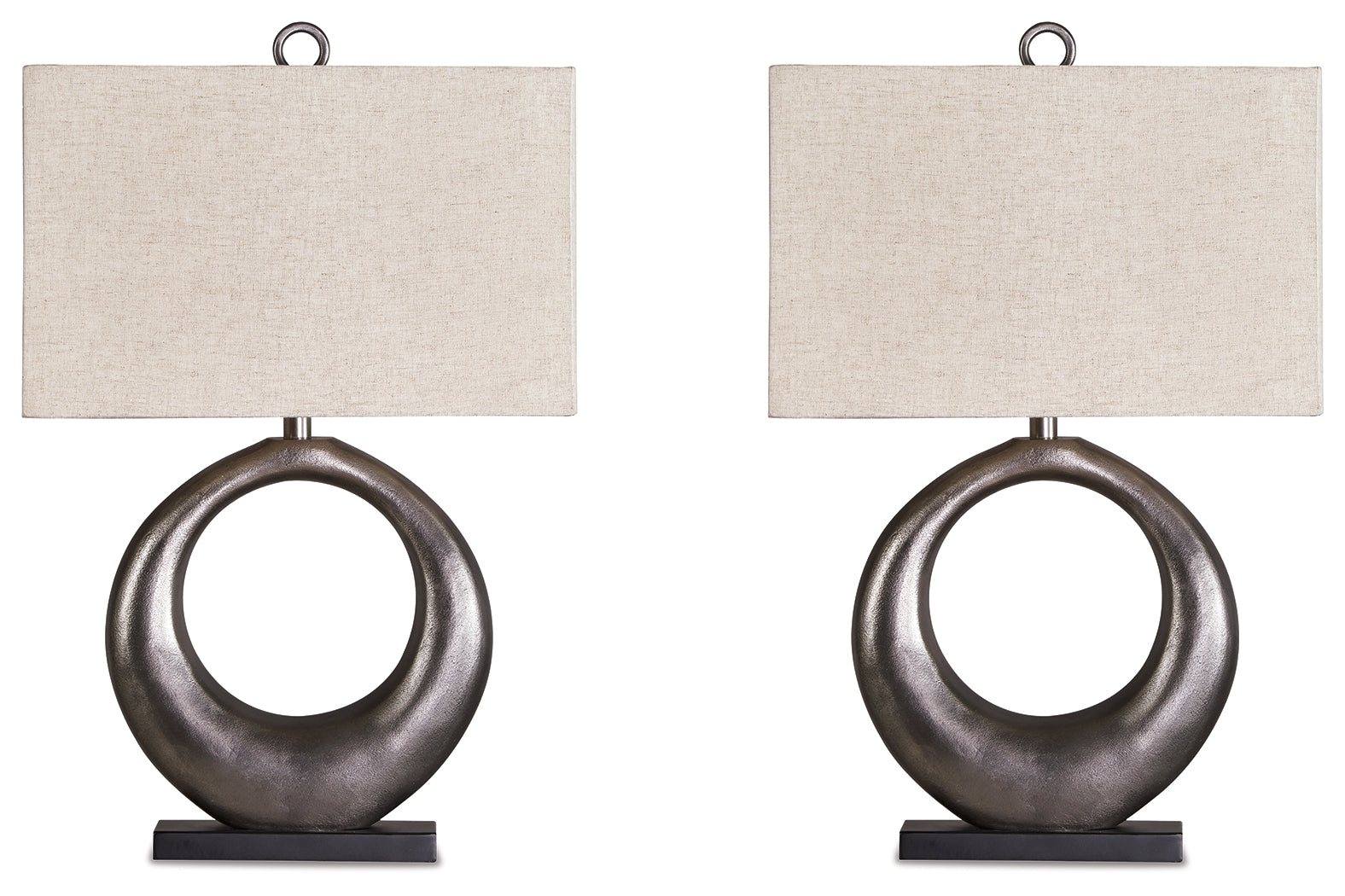 Saria Antique Silver Table Lamp (Set of 2)