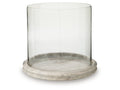 Saskia Clear/Beige Candle Holder