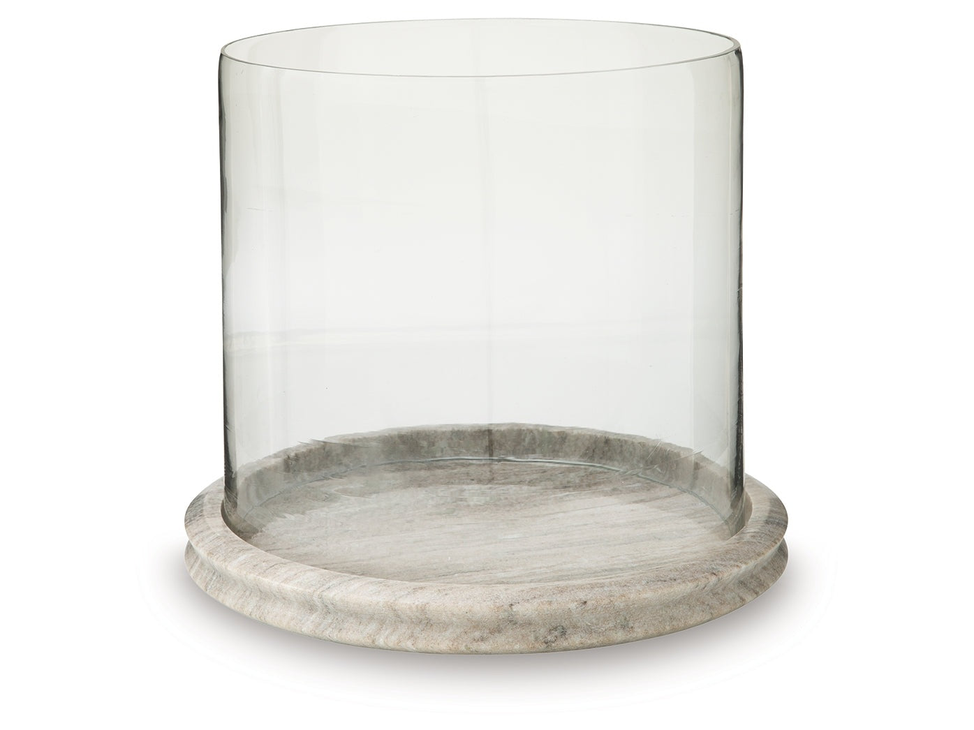 Saskia Clear/Beige Candle Holder