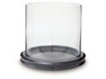 Saskia Clear/Black Candle Holder