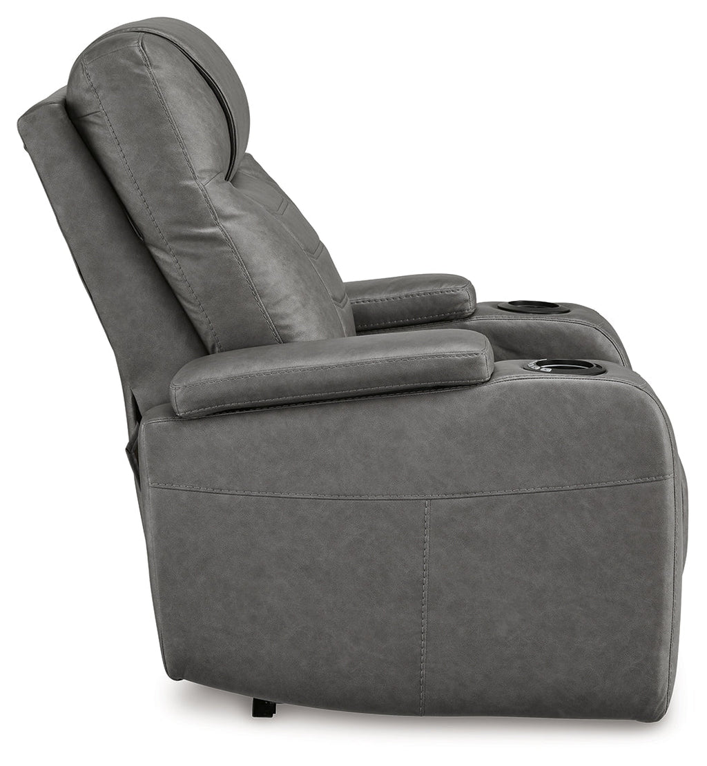 Schooner Rocks Slate Power Recliner/ADJ Headrest