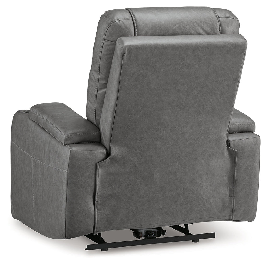 Schooner Rocks Slate Power Recliner/ADJ Headrest