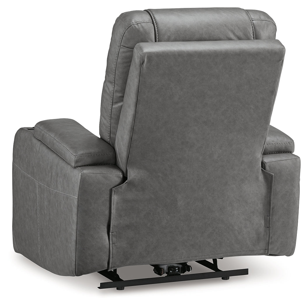 Schooner Rocks Slate Power Recliner/ADJ Headrest