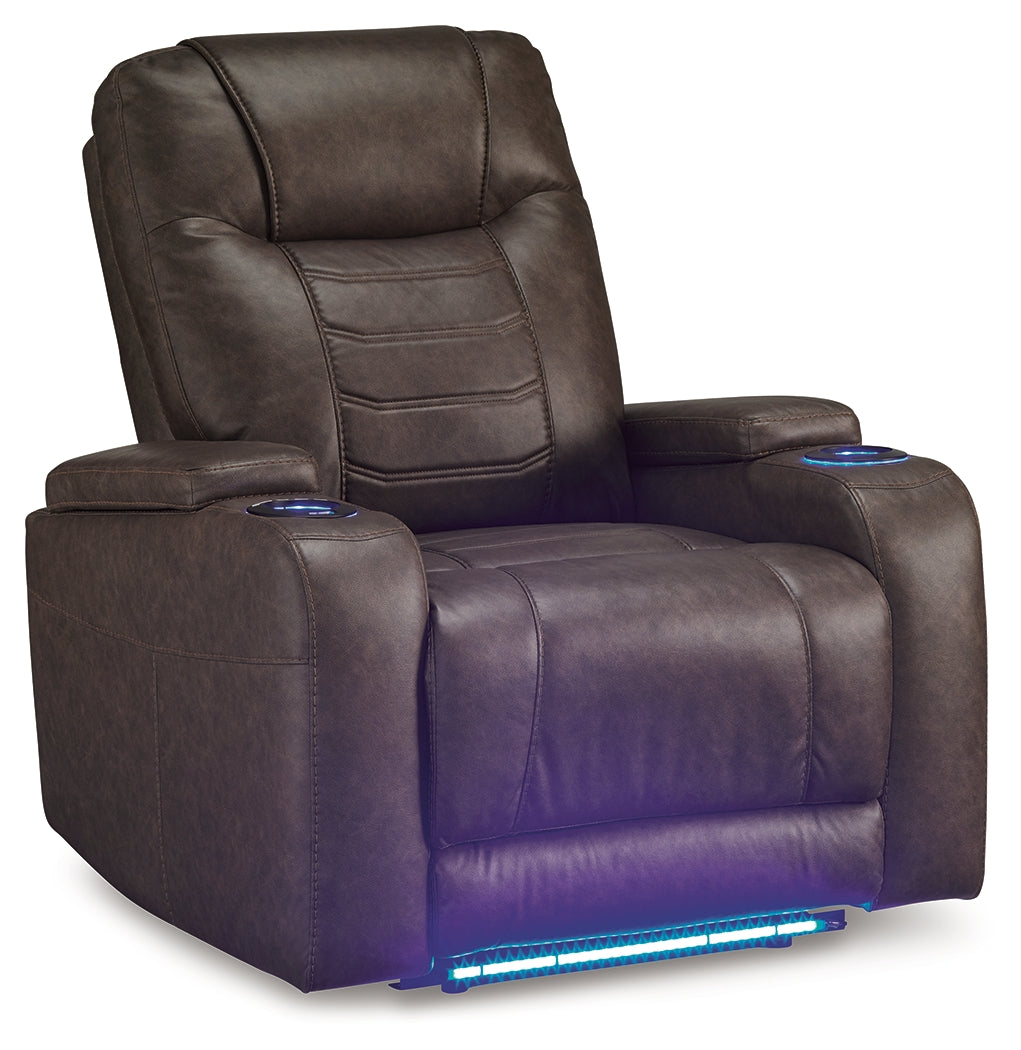 Schooner Rocks Umber Power Recliner/ADJ Headrest