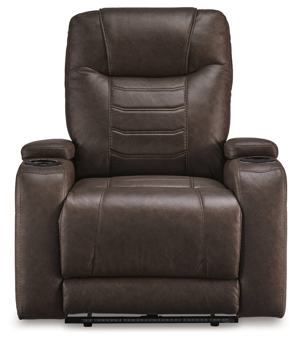 Schooner Rocks Umber Power Recliner/ADJ Headrest