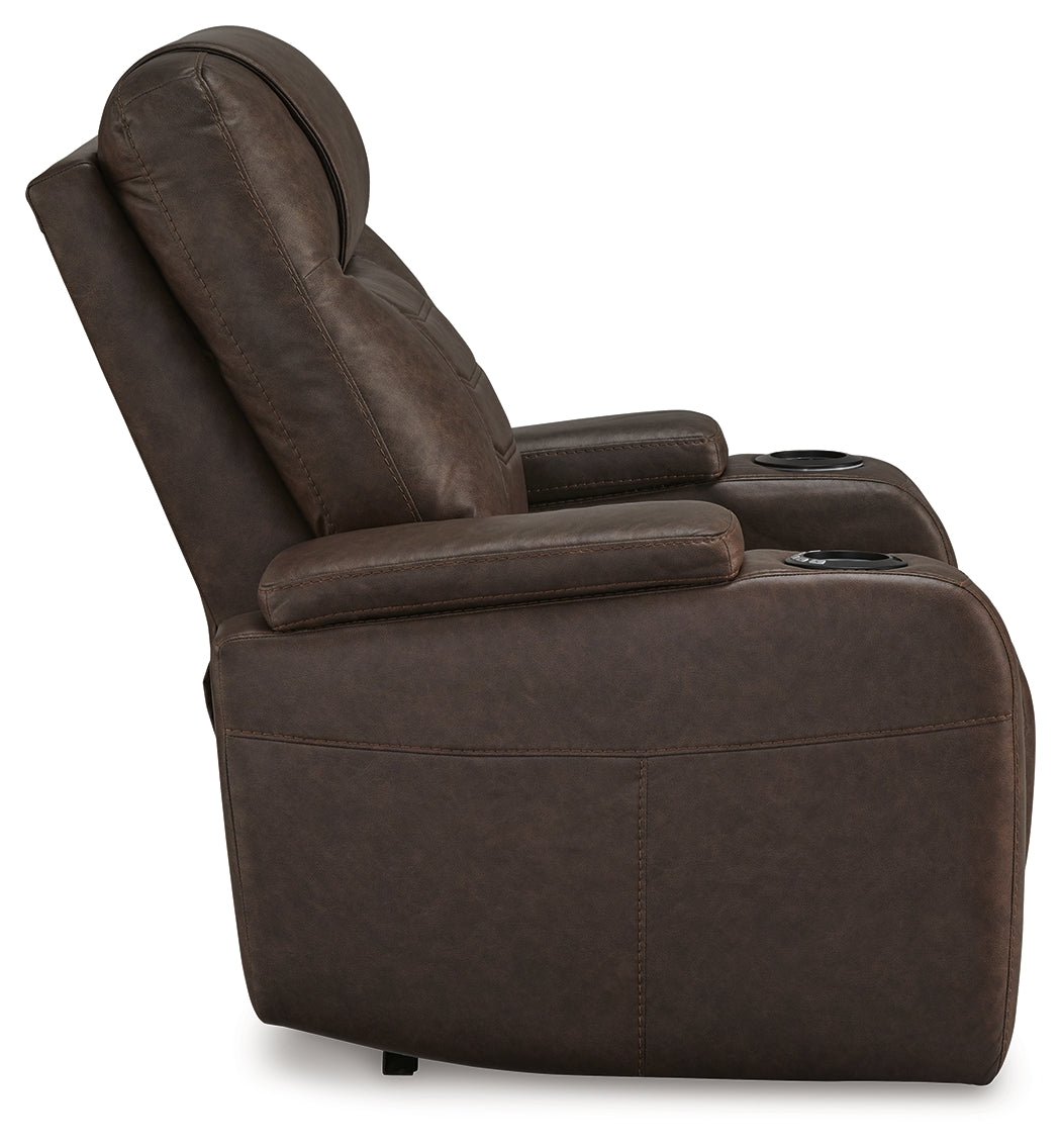 Schooner Rocks Umber Power Recliner/ADJ Headrest