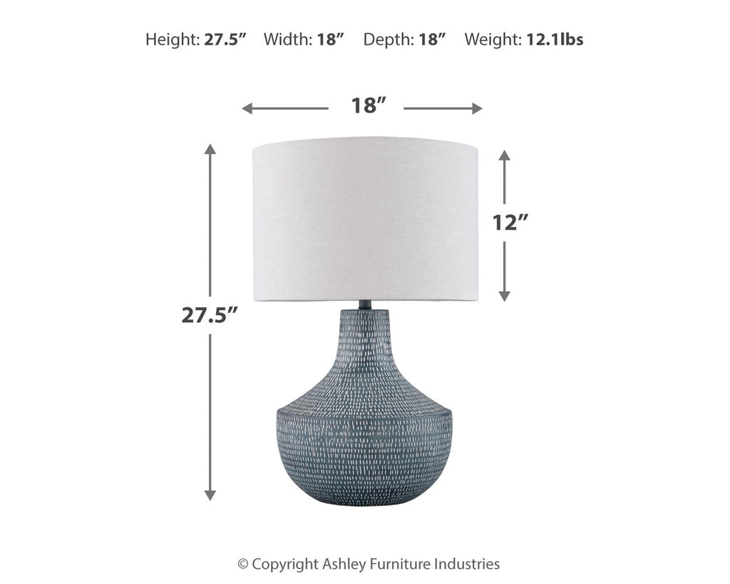 Schylarmont Antique Gray/White 2-Piece Lamp Set