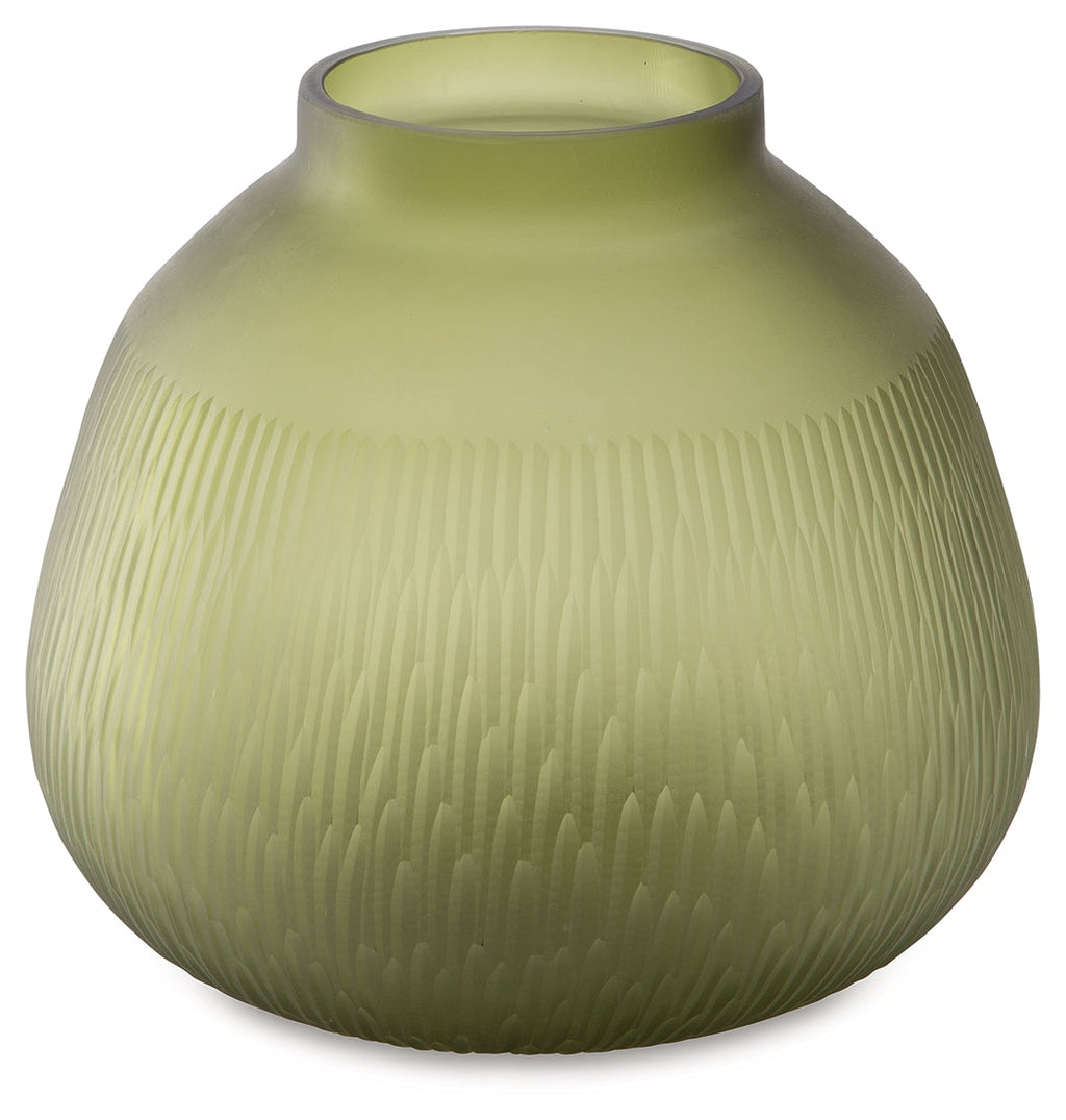 Scottyard Olive Green Vase (10"H)