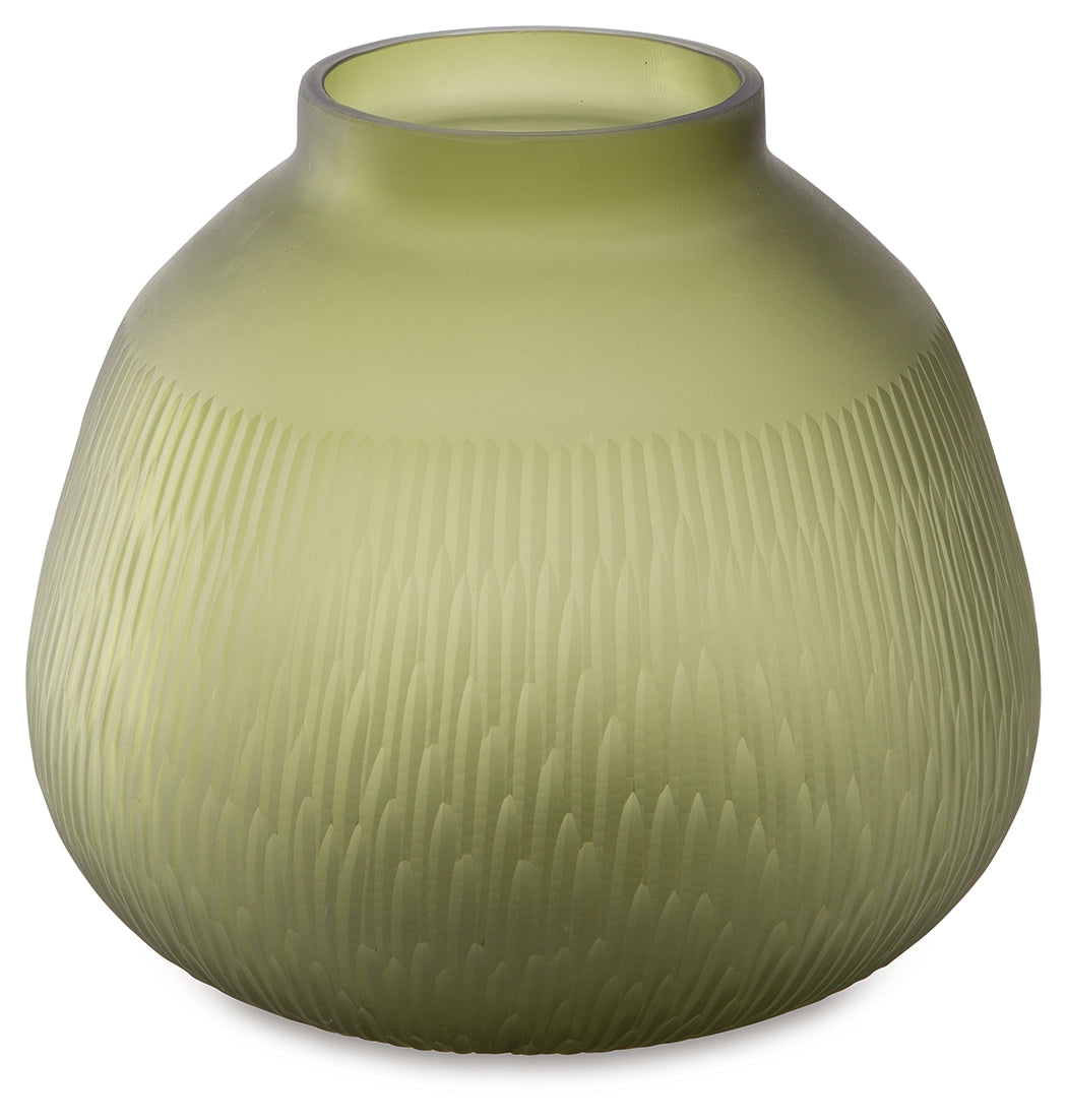 Scottyard Olive Green Vase (10"H)