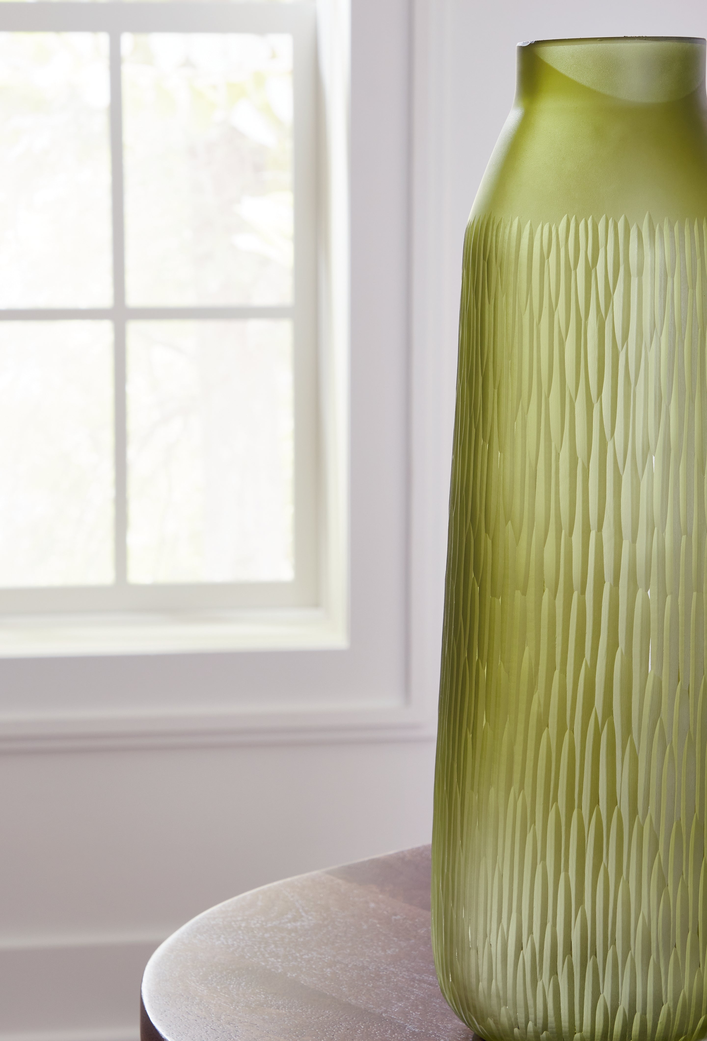 Scottyard Olive Green Vase (17.25"H)